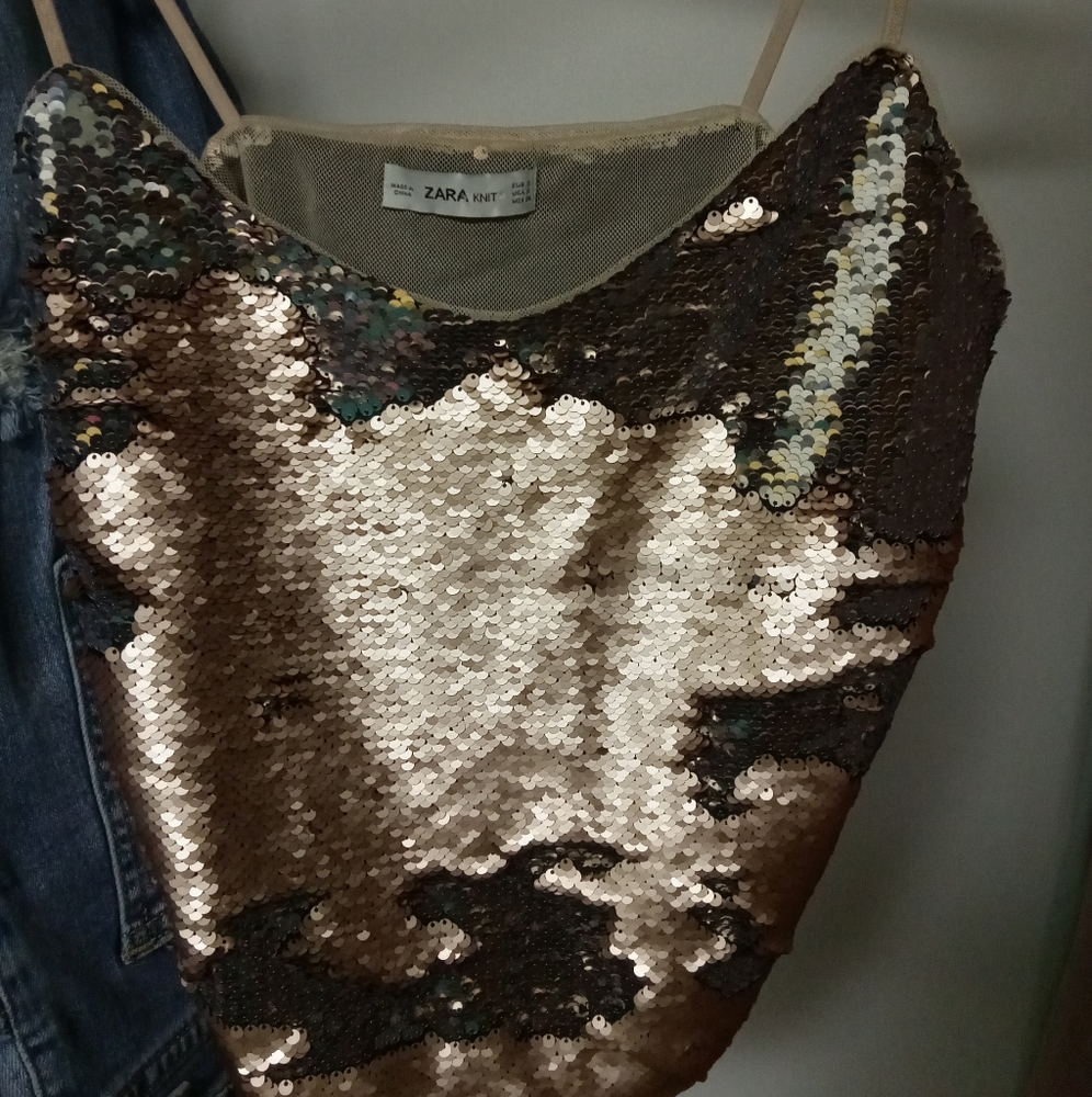 Zara sequin tank top